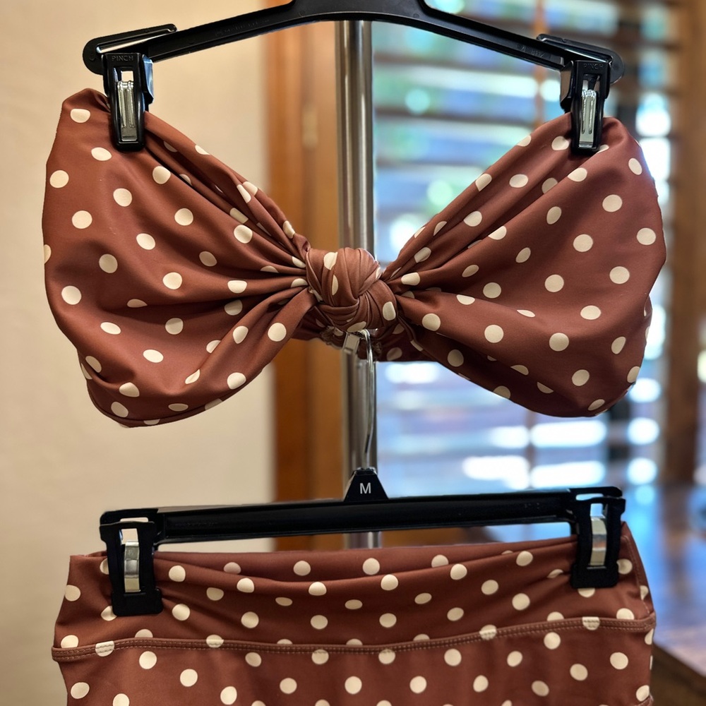 Reformation polka dot bikini - top and bottoms